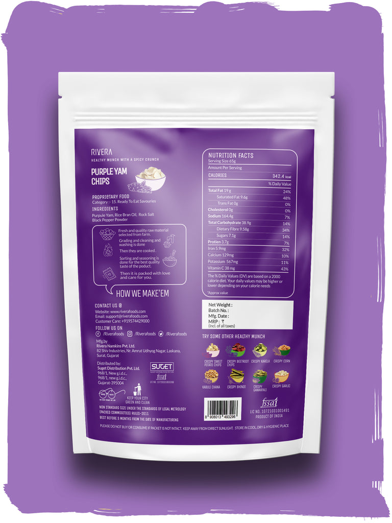 purple yam chips nutrition info