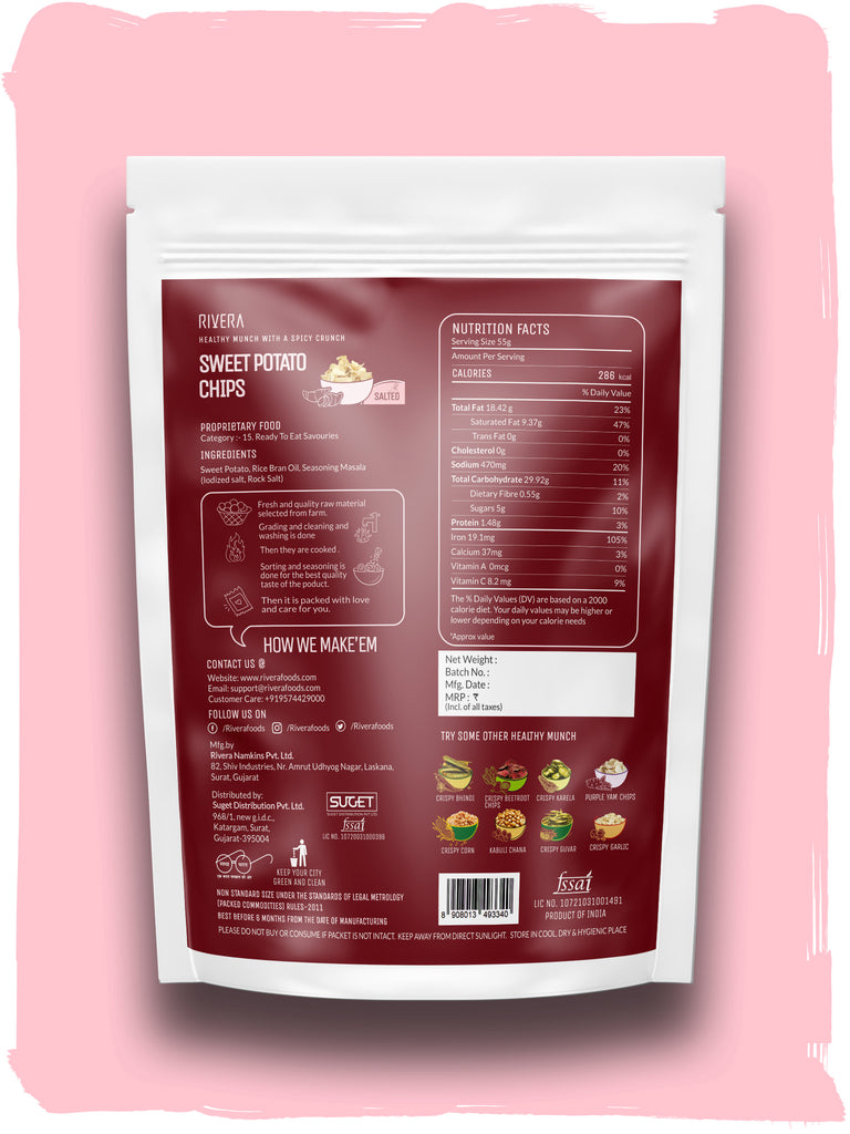 sweet potato chips flavor nutrition info